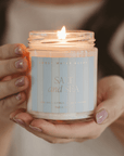 Salt and Sea Soy Patterned Candle - Clear Jar - 9 oz