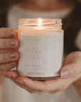 Mango and Coconut Soy Patterned Candle - Clear Jar - 9 oz