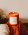 Spooky Season Soy Candle - Orange Matte Jar - 15 oz (Cozy Season)