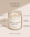 Boy Mama Soy Candle - Clear Jar - 9 oz (Palo Santo Patchouli)