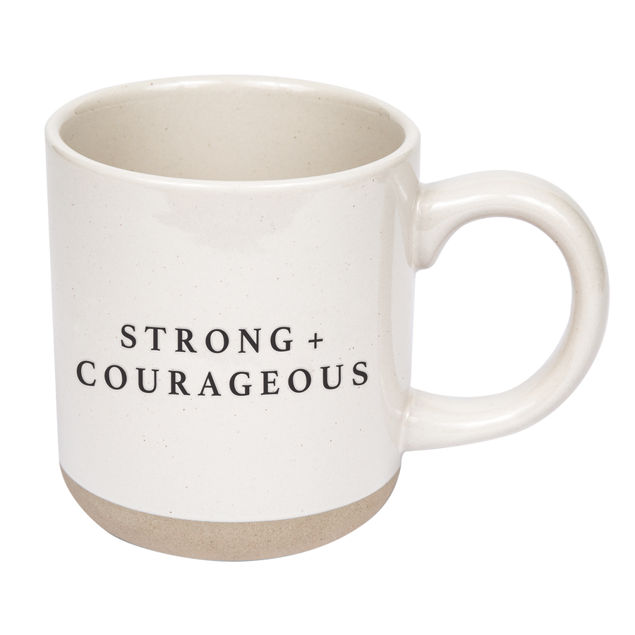 Strong and Courageous 14oz. Stoneware Coffee Mug