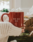 Ho Ho Ho 14oz. Red Stoneware Coffee Mug