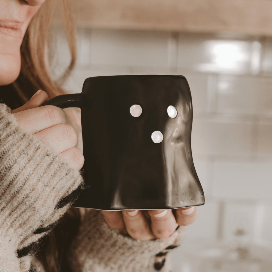 Black Ghost 12 oz Figural Coffee Mug Sweet Water Decor