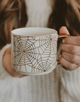 Spiderwebs 14oz. Gold Handle Coffee Mug