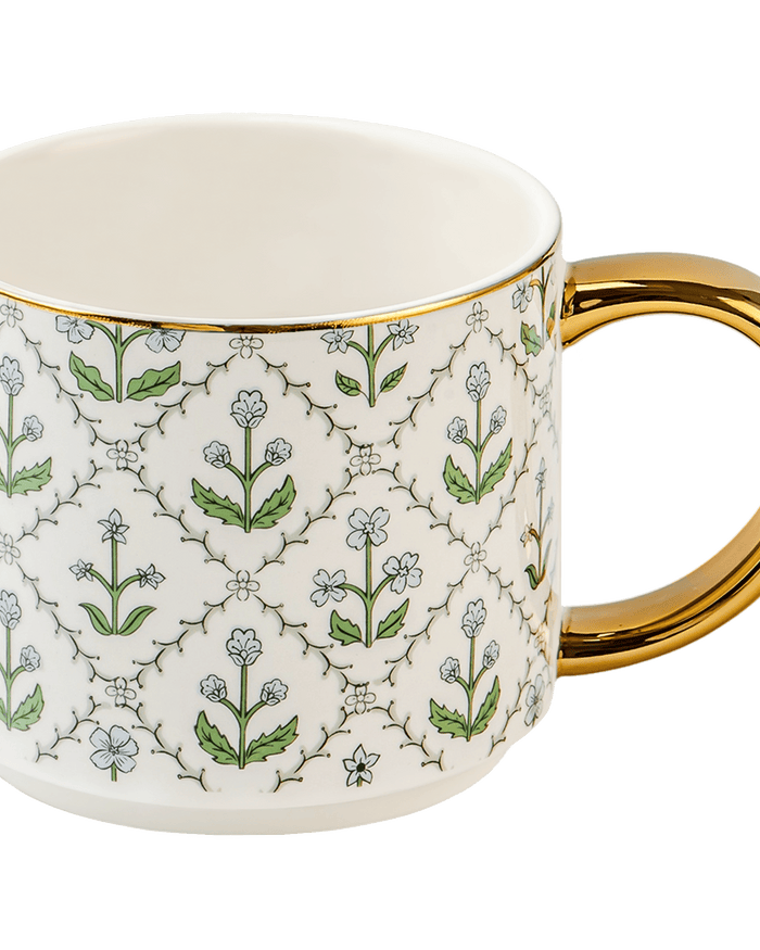 Floral Quilt 14 oz Coffee Mug Sweet Water Decor