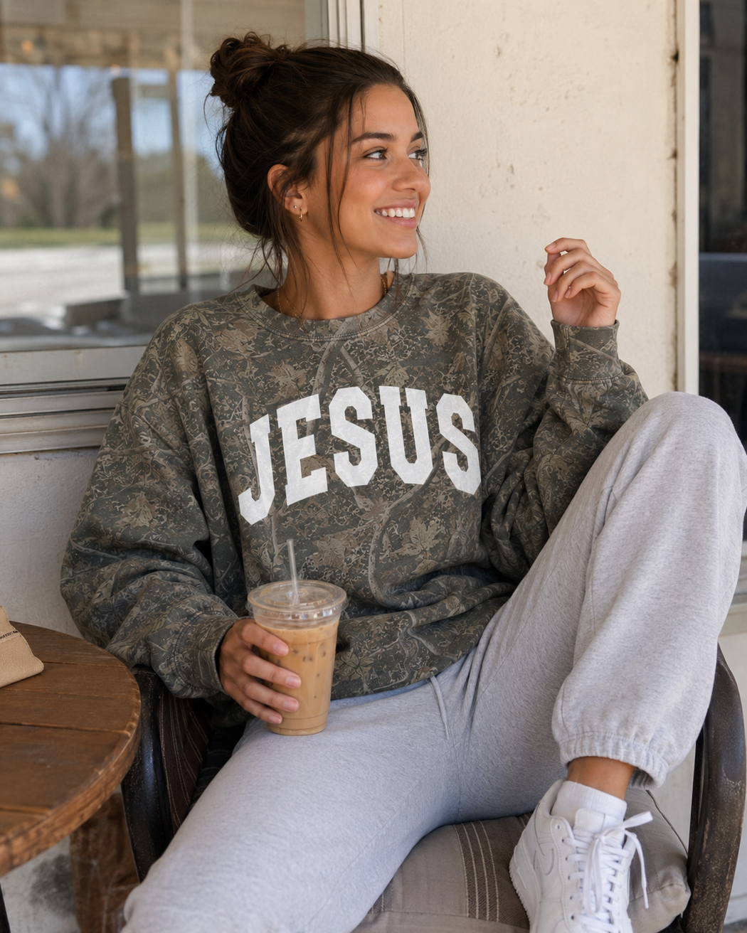 JESUS Varsity CAMO Sweatshirt SBG Co.