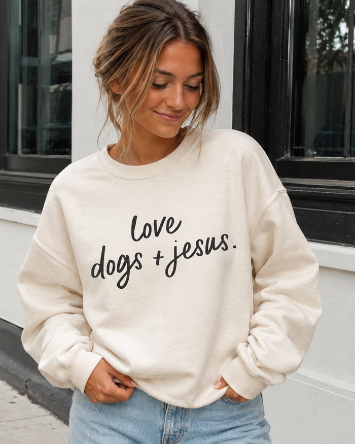 Love Dogs & Jesus Pullover Saved by Grace Co.