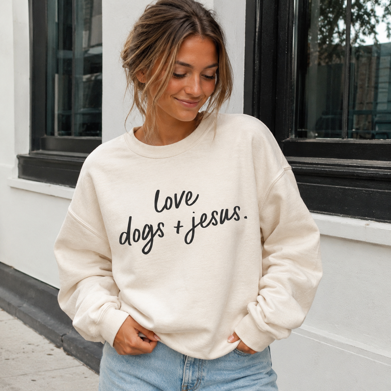 Love Dogs & Jesus Pullover Saved by Grace Co.