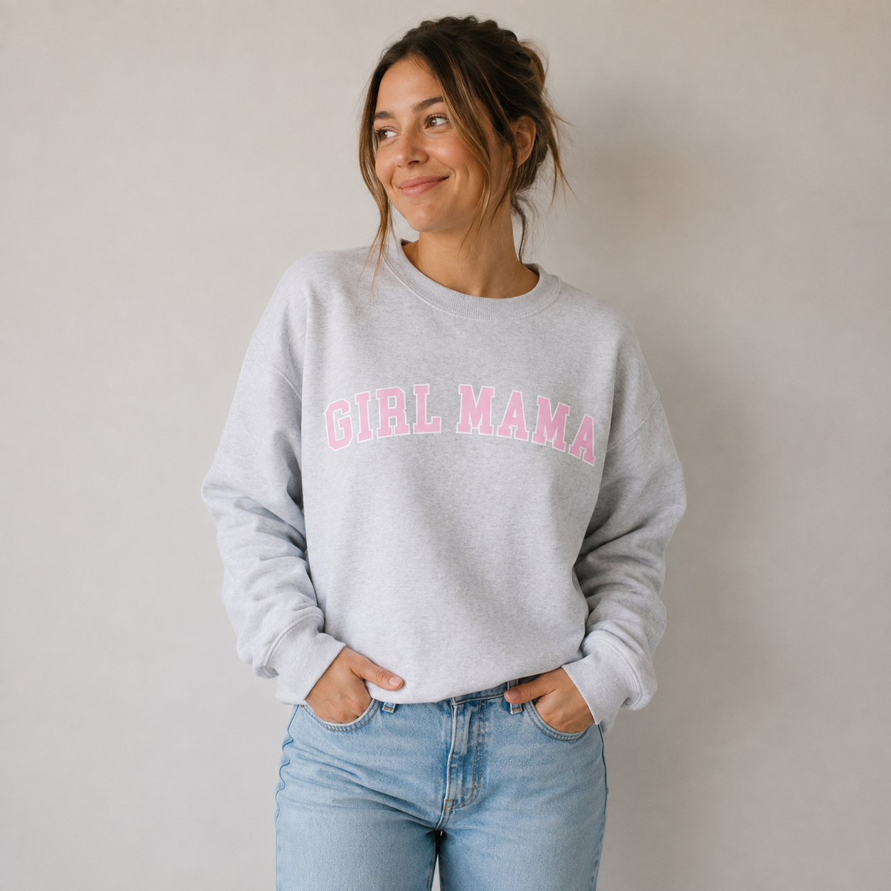 Girl Mama Varsity Outline Pullover SALE Saved by Grace Co.