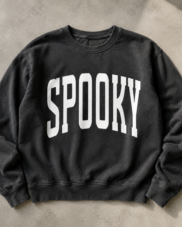 SPOOKY Varsity Adult Tee/Sweatshirt SBG Co.