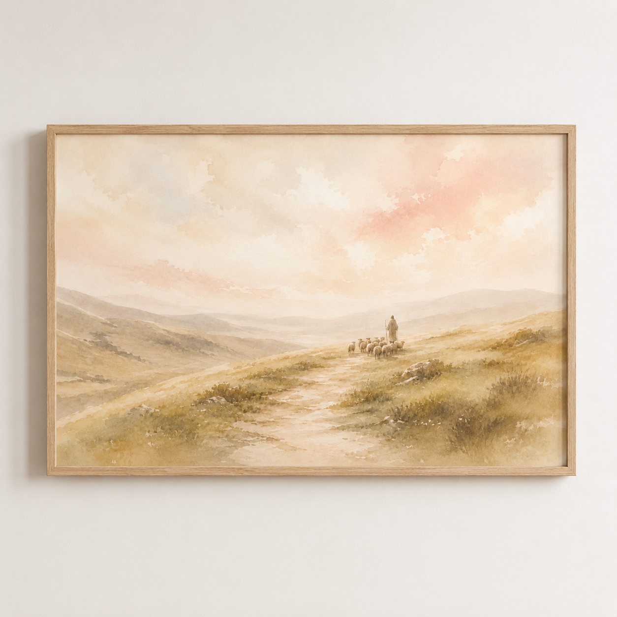 He Leads Me — Psalm 23 Framed Fine Art Print SBG Co.