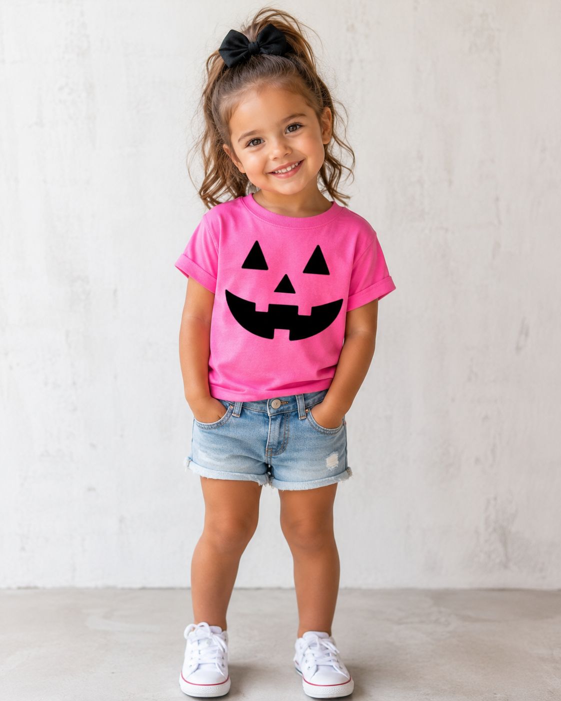 🎀 Pink Jack-o’-Lantern Baby/Toddler Tee SBG Co.