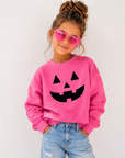 🎀 Pink Jack-o’-Lantern Girls Sweatshirt – Cute Halloween Pullover SBG Co.