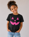 Neon Pink Jack-o-Lantern on Black - See Matching Mama! SBG Co.