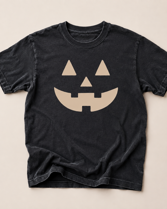Jack-O-Lantern Adult Neutral Tee (See Matching Kids Tee!) SBG Co.