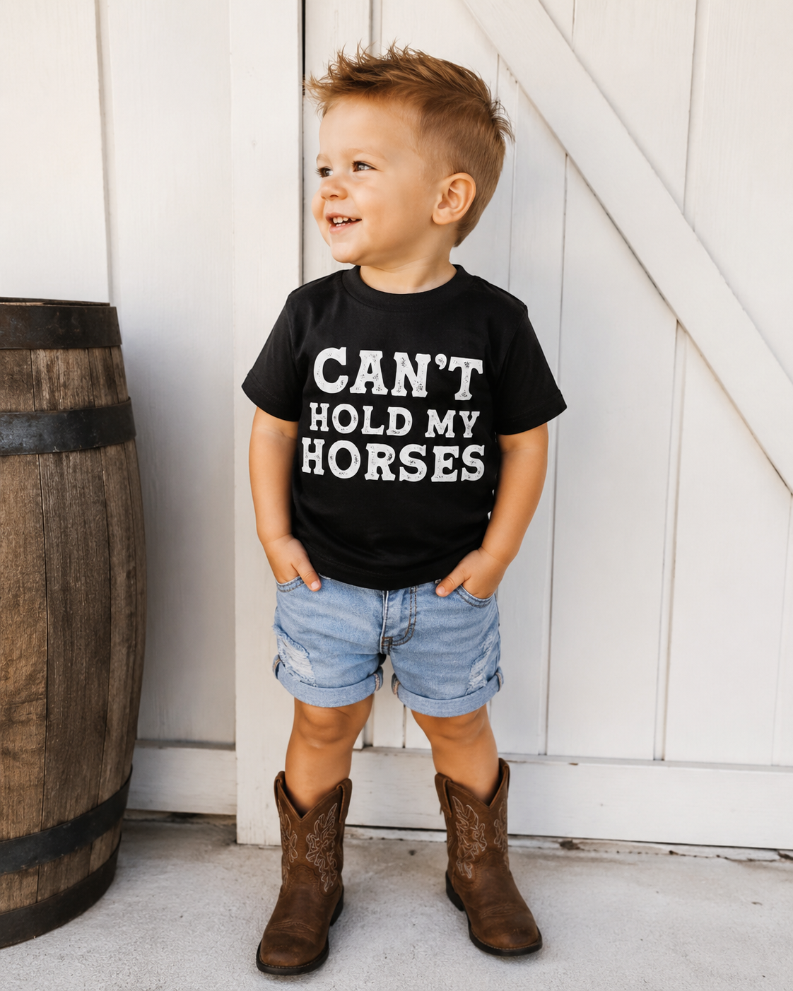 Can't Hold My Horses Kids Tee SBG Co.