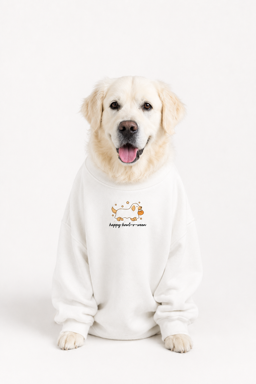 Happy HOWL-O-Ween Golden Retriever Sweatshirt SBG Co.
