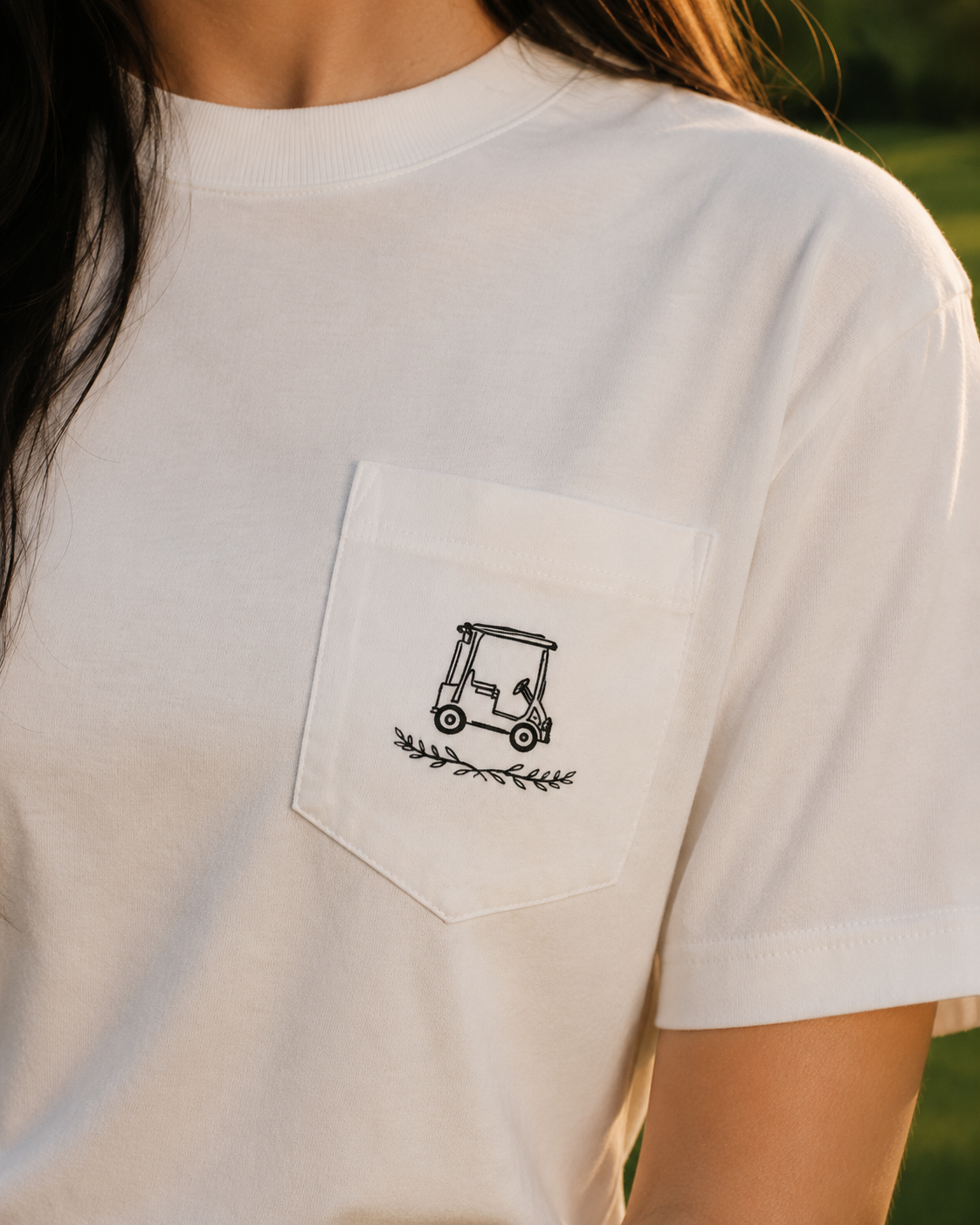Minimal Golf Cart Pocket Tee