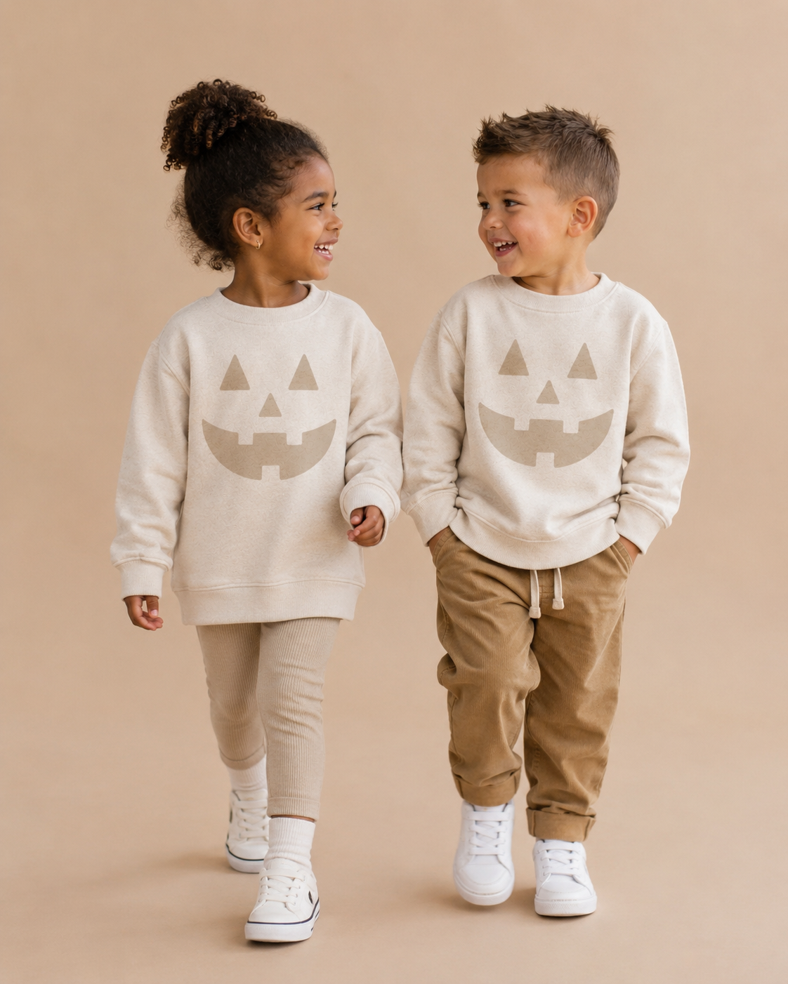 Neutral Jack-O-Lantern Baby/Kids Pullover SBG Co.