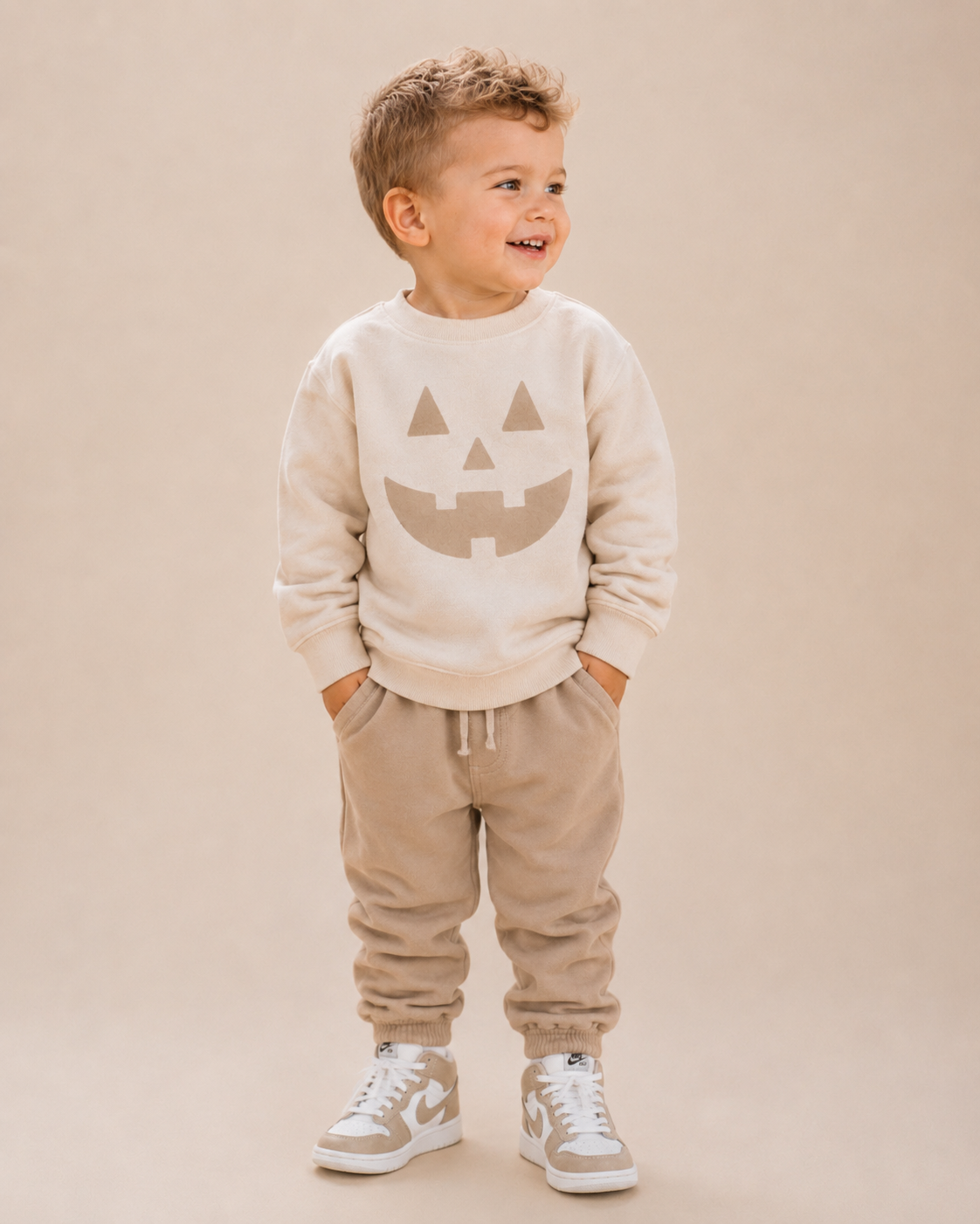 Neutral Jack-O-Lantern Baby/Kids Pullover SBG Co.