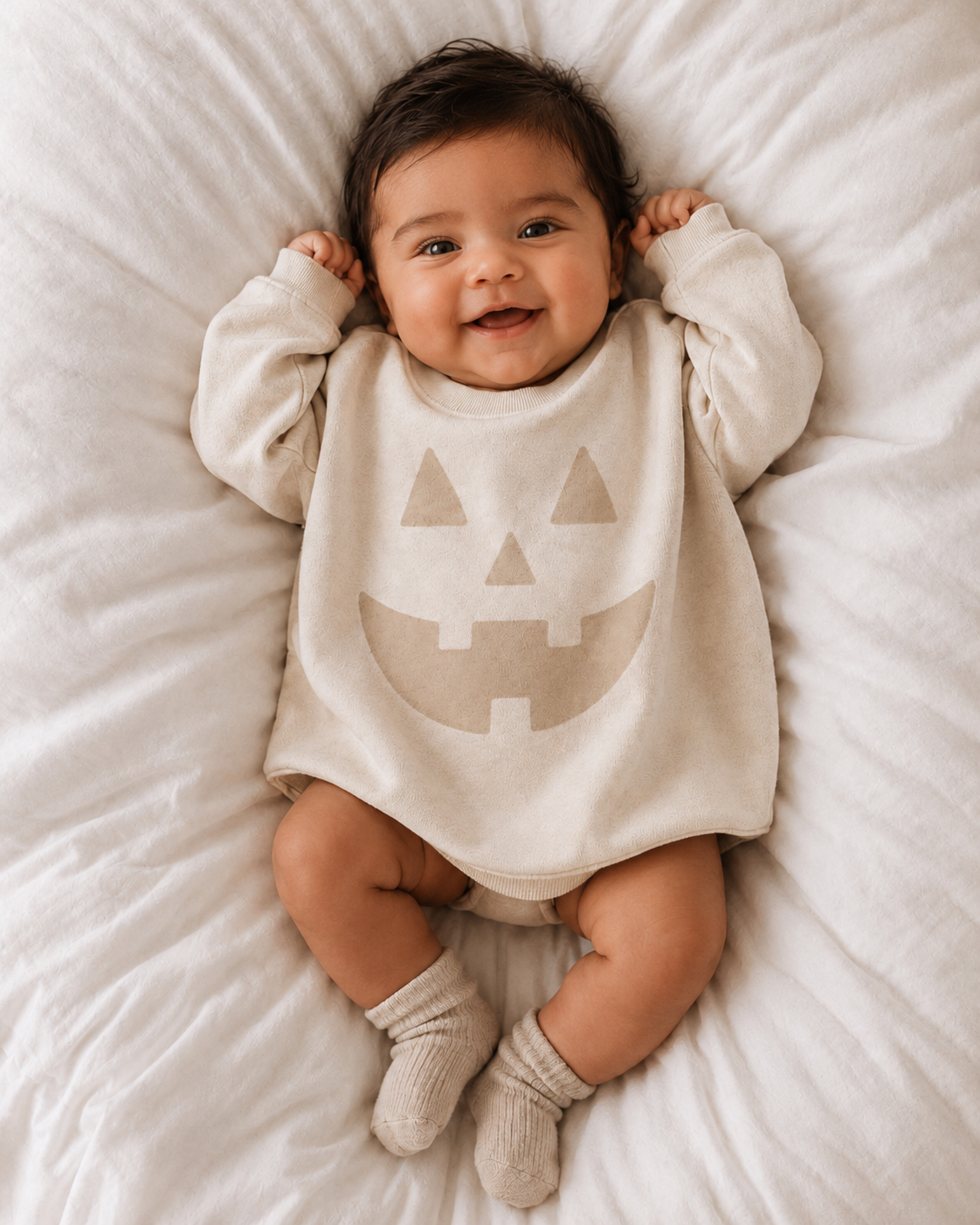 Neutral Jack-O-Lantern Baby/Kids Pullover SBG Co.