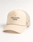 Jesus Saves, I Spend Trucker Hat Saved by Grace Co.