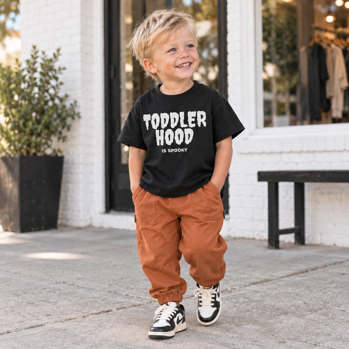 Toddlerhood Is Spooky Kids Halloween Tee &amp; Sweatshirt SBG Co.