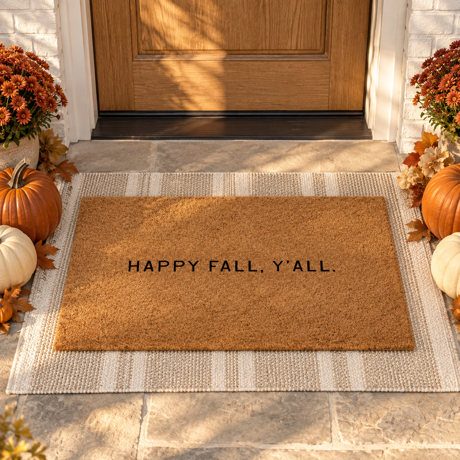 Happy Fall Ya'll Doormat SBG Co.