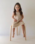 Knit Dress | Latte Check