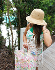 Raffia Bucket Hat with Charms