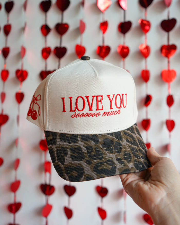 I Love You Sooooo Much - Leopard Vintage Hat KenzKustomz