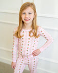 Strawberry Stripe | Two Piece Pajama Set