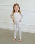 Blue Pastel Floral | Two Piece Pajama Set