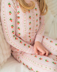 Strawberry Stripe | Two Piece Pajama Set