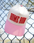 Homerun - Red Striped Trucker Hat KenzKustomz