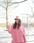 Swing Batter Batter - Navy Pinstripe Trucker Hat KenzKustomz