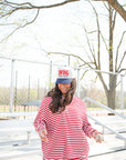 Swing Batter Batter - Navy Pinstripe Trucker Hat KenzKustomz