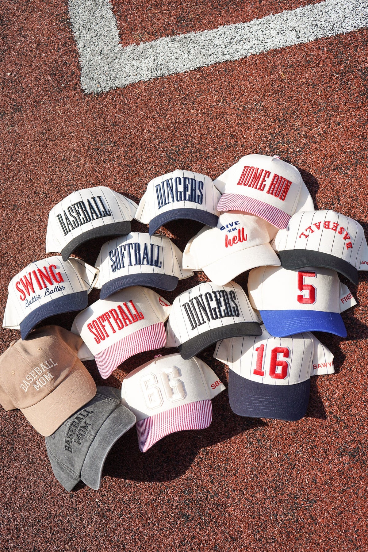 Swing Batter Batter - Navy Pinstripe Trucker Hat KenzKustomz