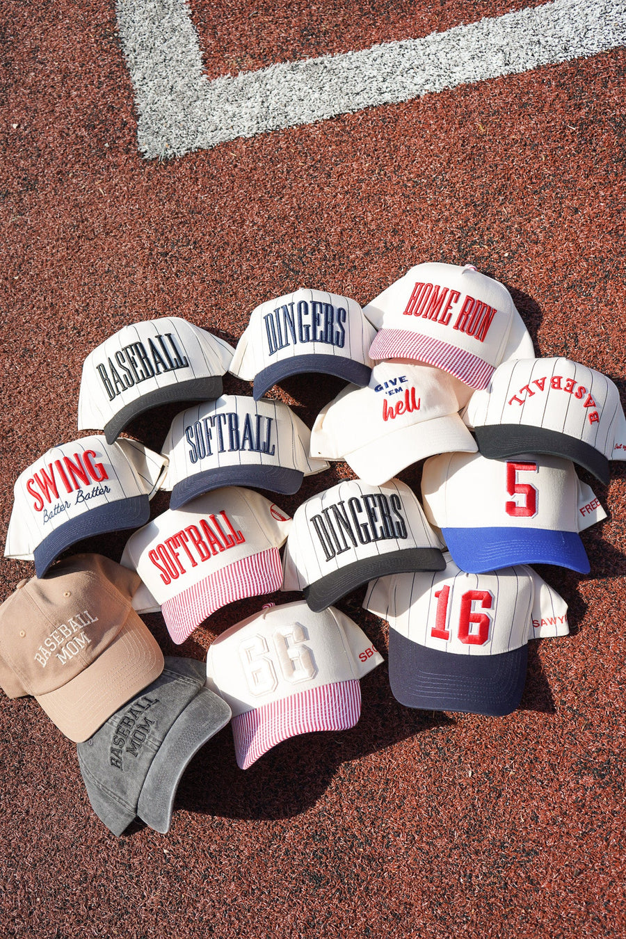 Swing Batter Batter - Navy Pinstripe Trucker Hat KenzKustomz