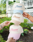 Mommin' - Striped Vintage Trucker Hat