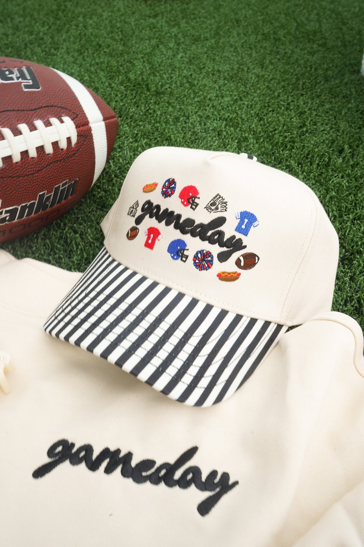 Gameday Icon Black Stripe Trucker Hat KenzKustomz