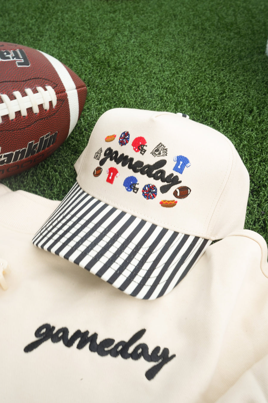 Gameday Icon Black Stripe Trucker Hat KenzKustomz