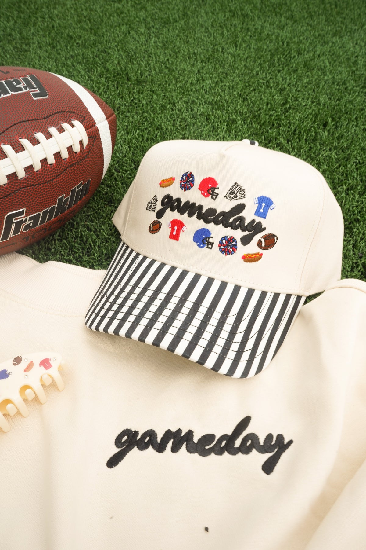 Gameday Icon Black Stripe Trucker Hat KenzKustomz