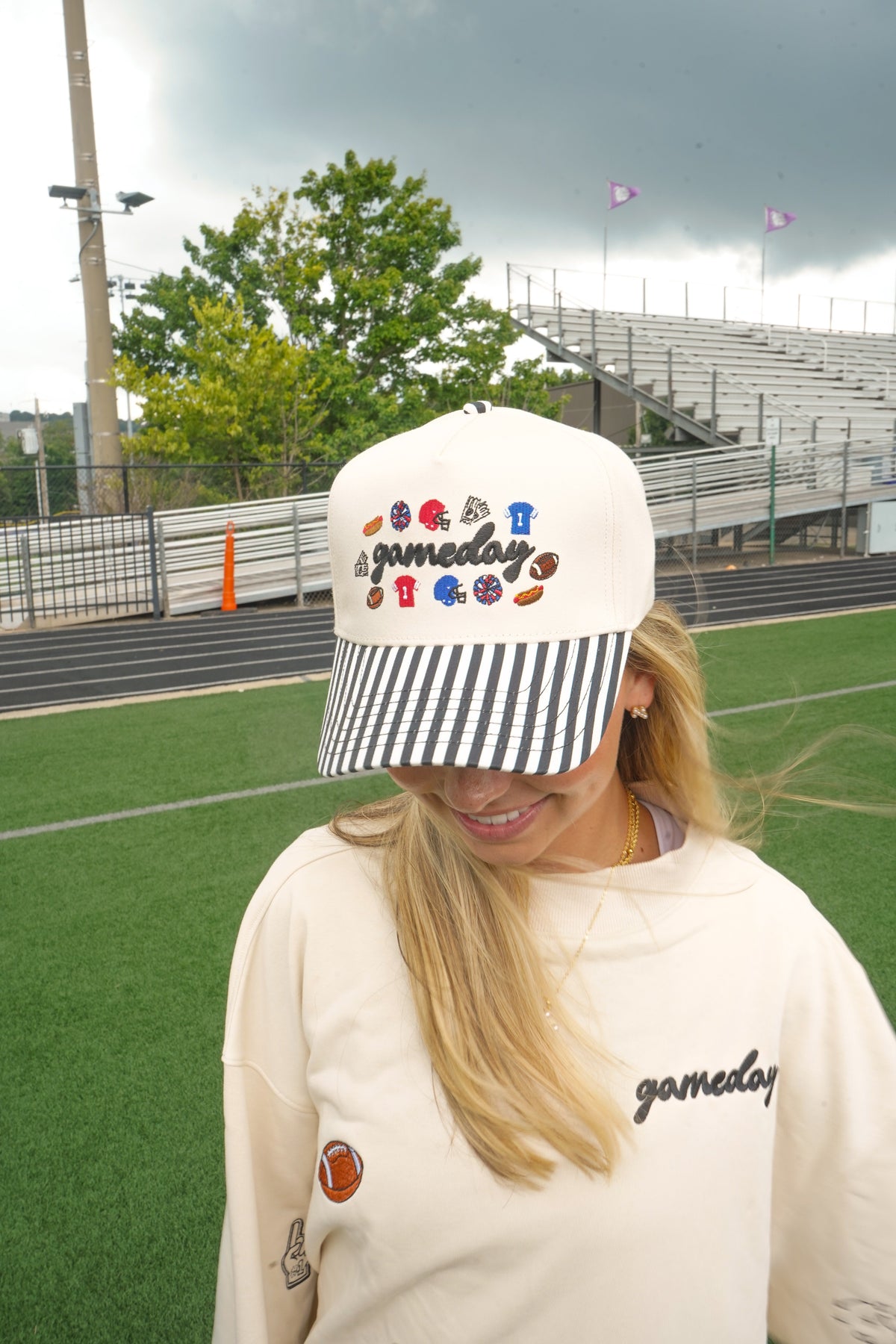 Gameday Icon Black Stripe Trucker Hat KenzKustomz