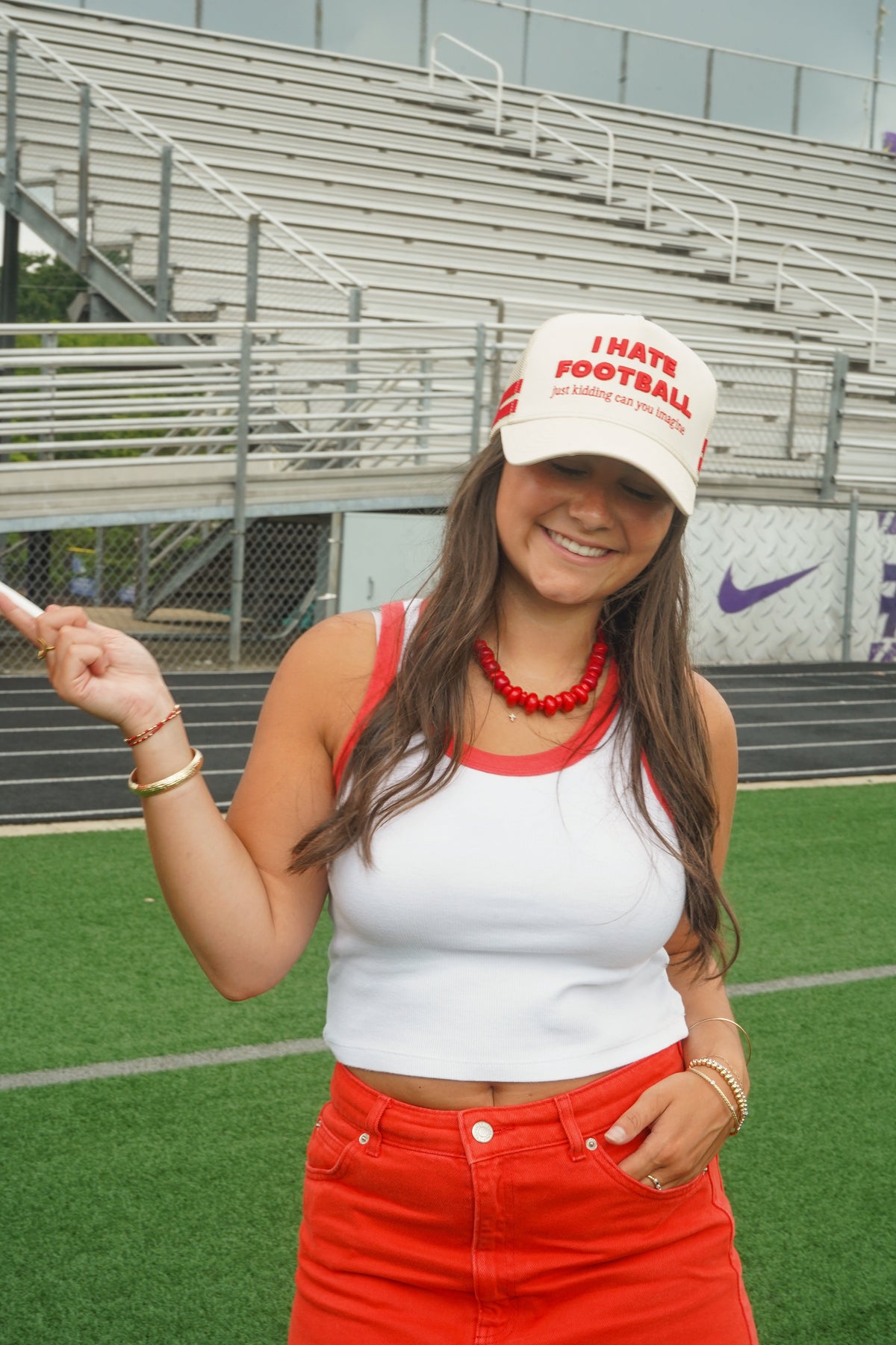 I Hate Football Trucker Hat KenzKustomz