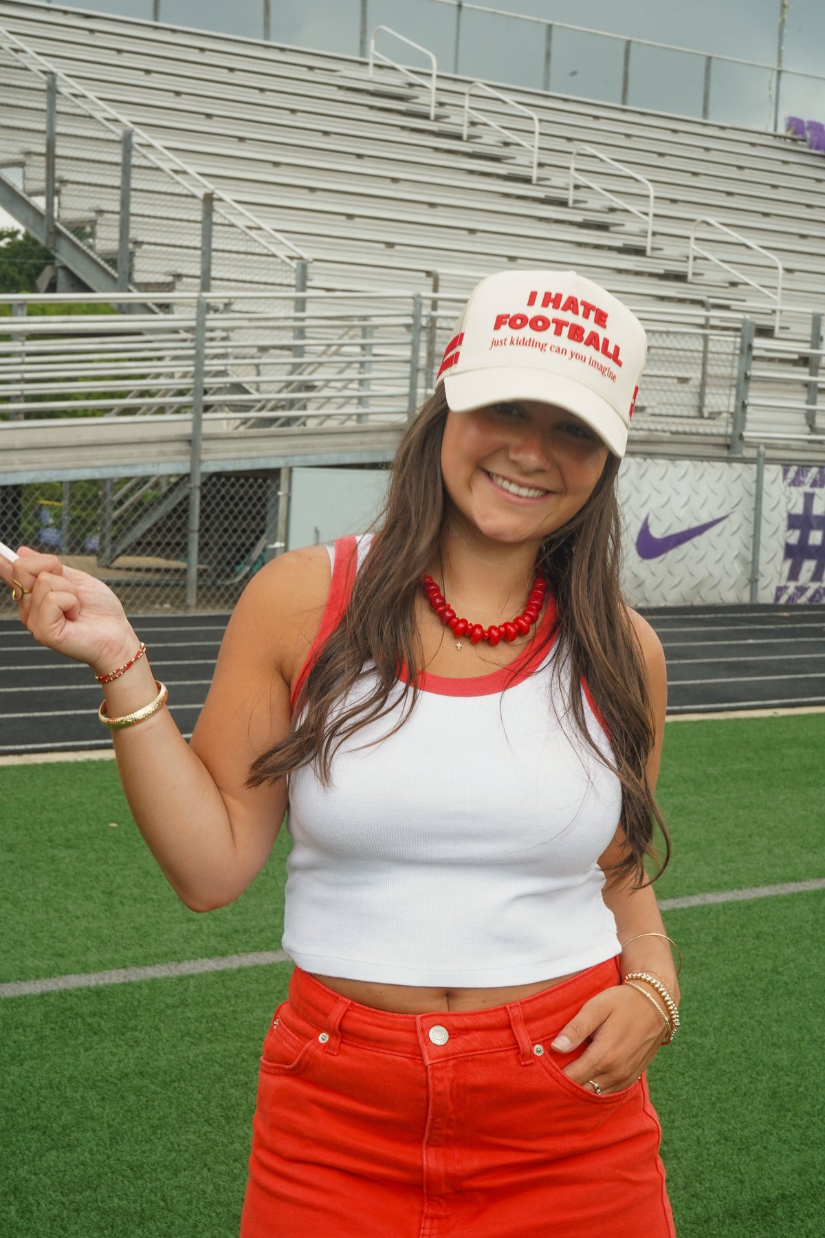 I Hate Football Trucker Hat KenzKustomz