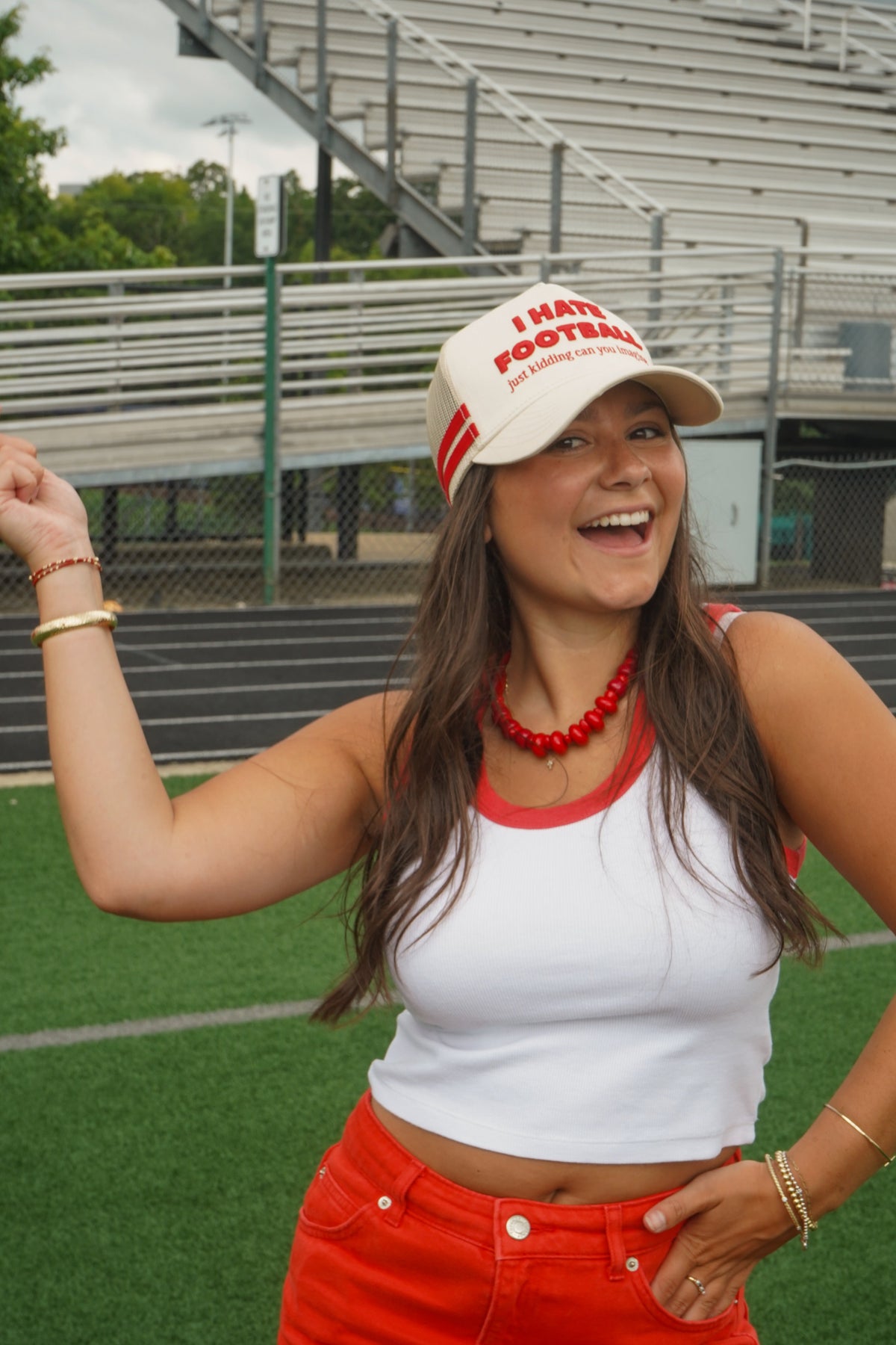 I Hate Football Trucker Hat KenzKustomz