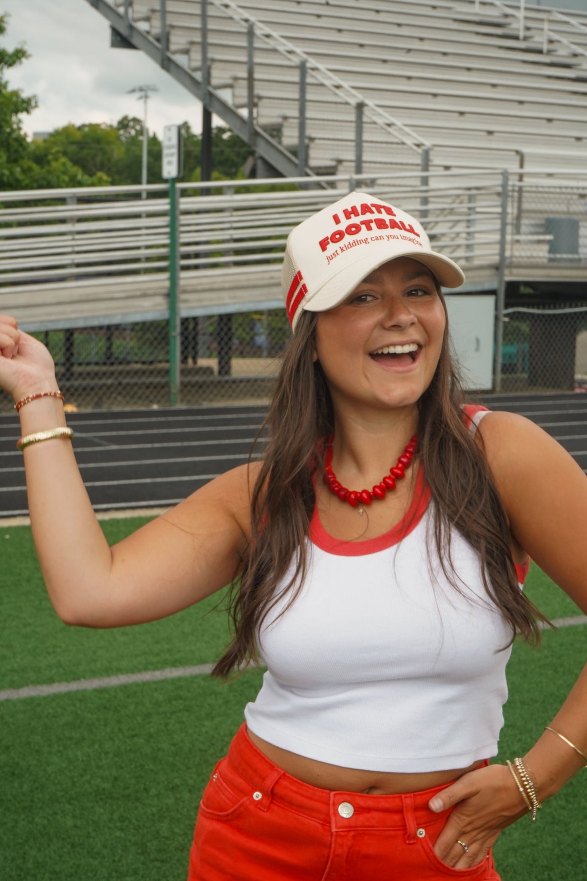 I Hate Football Trucker Hat KenzKustomz