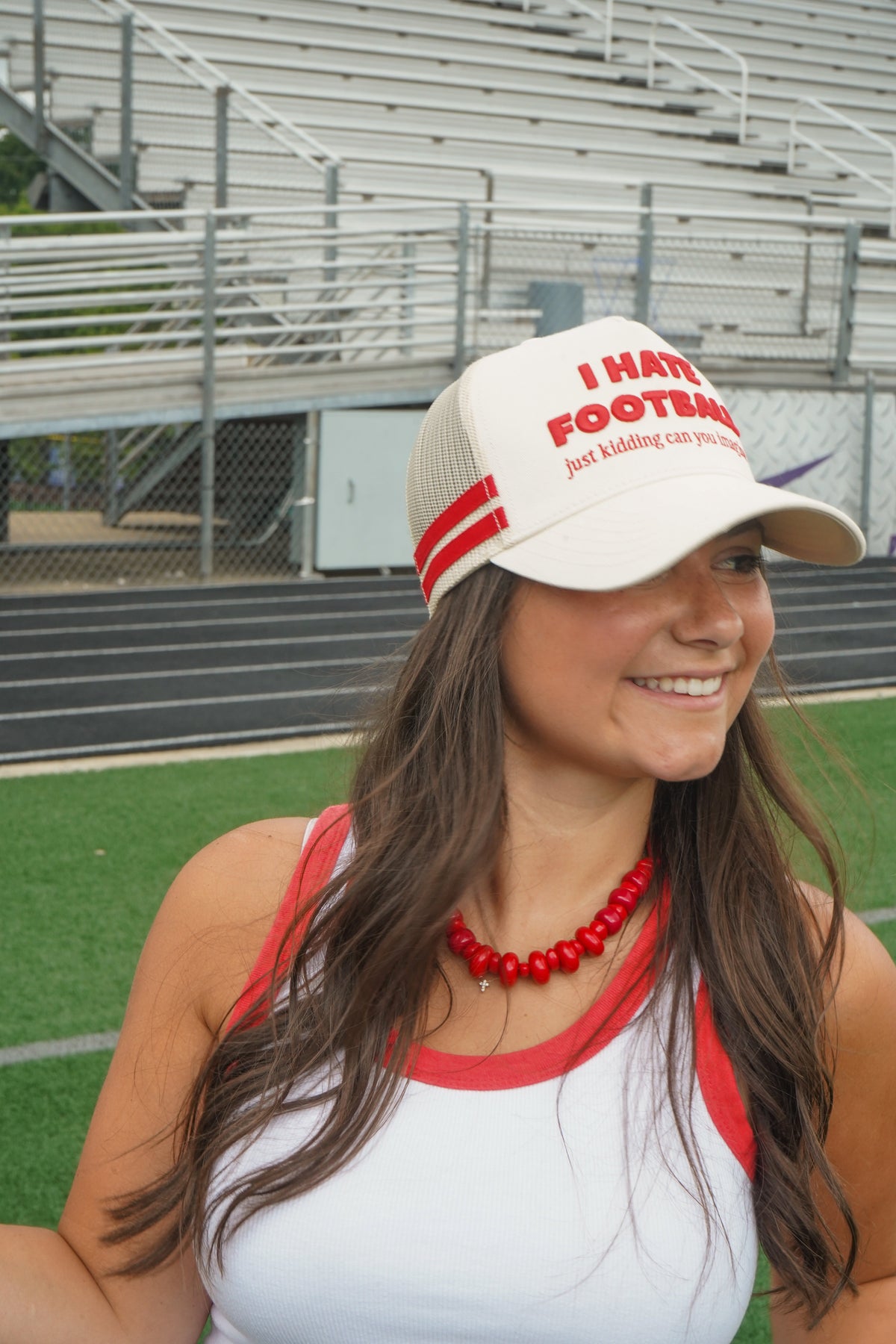 I Hate Football Trucker Hat KenzKustomz