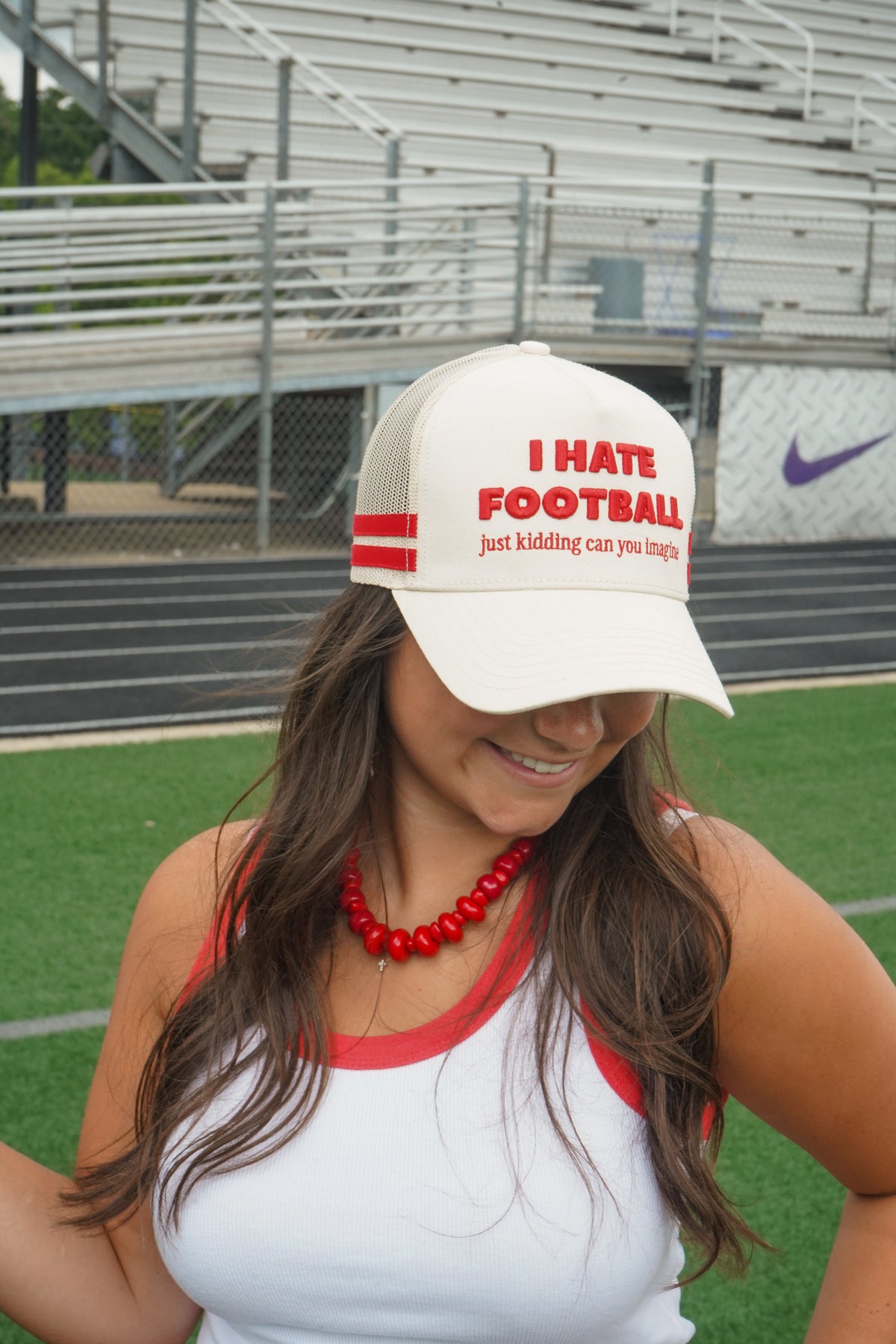 I Hate Football Trucker Hat KenzKustomz